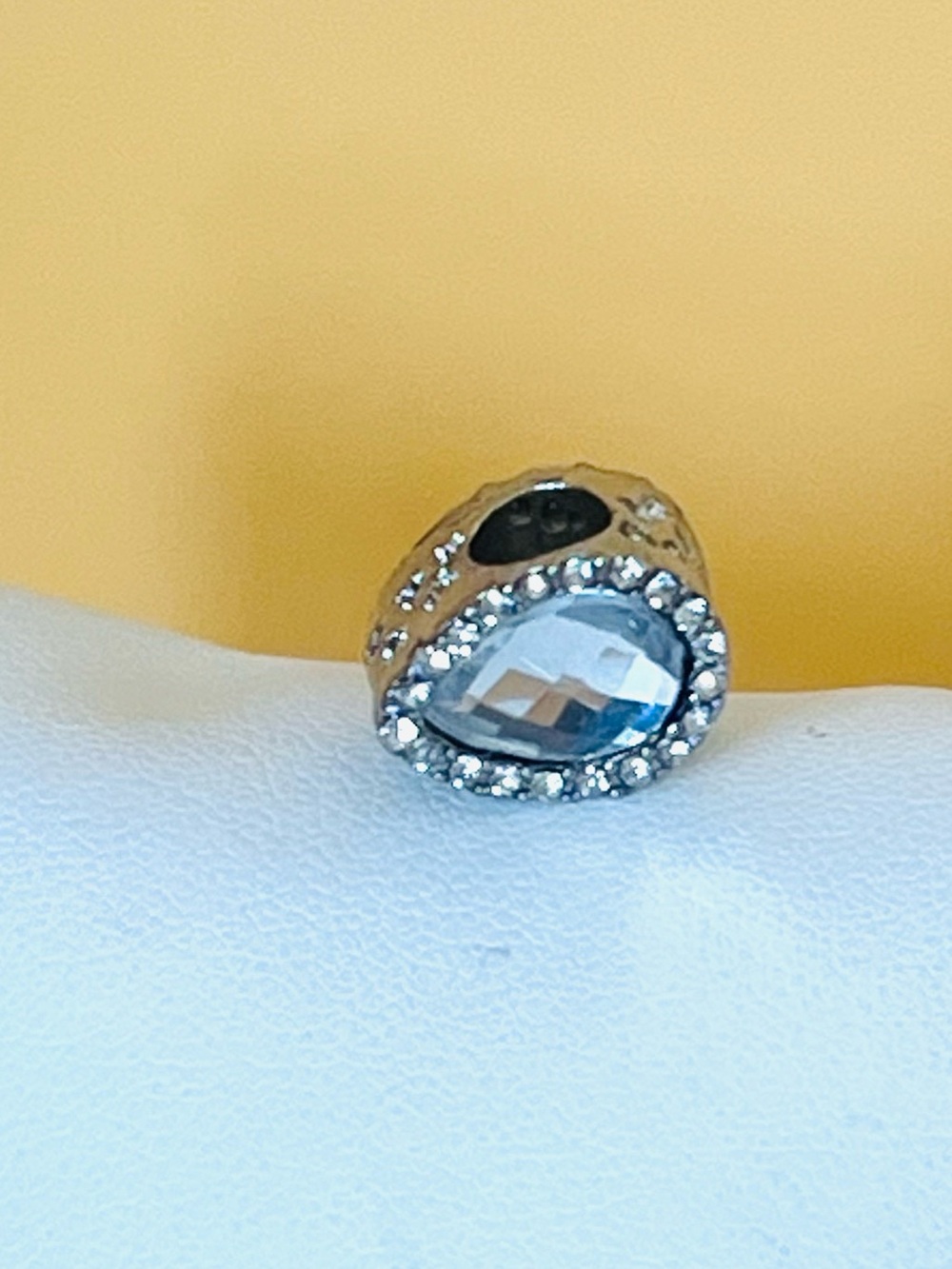 Silver plated tear drop bracelet charm
